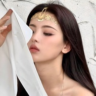 2025 New Arrival: Exclusive Goddess Headpiece! This Gold Tassel Forehead Chain Headband Effortlessly