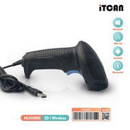 iTCAN เครื่องสแกนบาร์โค้ด 1D 2D เครื่องยิงบาร์โค้ด Scanner ไร้สาย เครื่องอ่านบาร์โค้ด คิวอาร์โค้ด