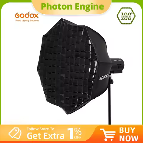 Godox AD-S60S 60cm Silver Deep Parabolic Softbox with Honeycomb Grid Godox Mount Softbox for AD300PR