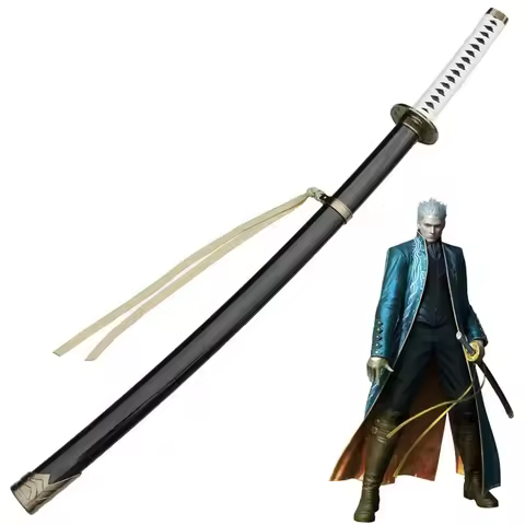 Cosplay Game Devil May Cry Enma Dante Sword Katana Role Play Virgil Nero Flame Demon Wood 104cm Mode