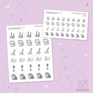 Household Chores Icon Functional Planner Sticker Sheet | Assastoreph