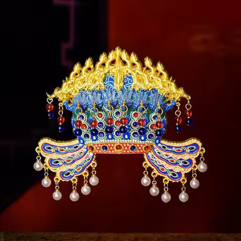 National Museum of China Phoenix Crown of Empress AR Fridge Magnets Metal Sticker Chinese Style Crea