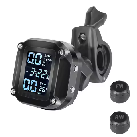 Motorcycle Safety Wireless Tyre Pressure Monitor Advanced TPMS Technology Celsius And Fahrenheit Uni