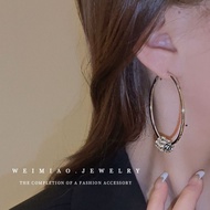 High-End Diamond Hoop Earrings Design Earrings Large Hoop Earrings Earrings Female Earrings