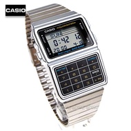 Velashop นาฬิกาข้อมือผู้ชายคาสิโอ ดิจิตอล Casio DATA Bank สายสแตนเลส สีเงิน รุ่น DBC-611-1DF DBC-611-1 DBC-611 DBC611