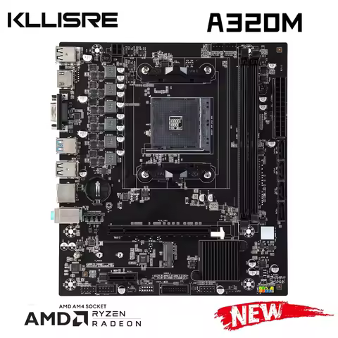Kllisre A320 2 x DDR4 up to 64GB NVME M.2 SATA3.0 Micro ATX AM4 Motherboard