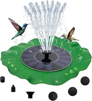 Solar Bird Bath Fountains Pump with Lotus Leaf Design, 11" D Free Standing Floating 7V/1.4W Solar Po