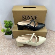 KASUT BONNIE HEELS A8678-3 COLOUR BLACK APRICOT TUMIT 1INCI