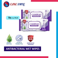 Carina Wet Wipes ANTIBACTERIAL 99.9% 70s Aloe Vera Alcohol Free