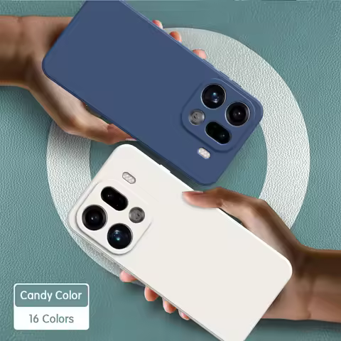 Basic Phone Case for OPPO Find X9 Pro X9Pro 5G Soft Simple Liquid Silicone Classic Straight Edge Des