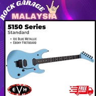 EVH 5150 Series Standard Electric Guitar, Ebony FB - Ice Blue Metallic/Yellow/Stealth Black