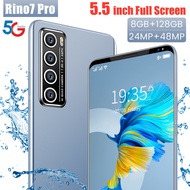[Hot sale in 2021] 5G cellphone oqqo Rino7 pro 5G smart phone 8GB+128GB 5.5 inch mobile phone 28+48MP 4800mAh large battery mobile phone worldwide 5G LTE 2021 Android 10