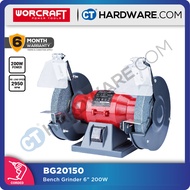 Worcraft BG20150 Bench Grinder 6" 200W 2950Rpm (150 X 16 X 12.7mm)