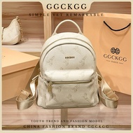 【GGCKGG】New Branded Luxury Leather Backpack Women Premium Printed Satchel Beg Wanita SchoolBag