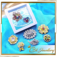 BK Kerongsang Korea Rhinestone Kerongsang Pin Bahu Set  (K109) (K110) (K111) (K112)