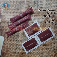 MERAH Brown Sugar Sachet Brown Sugar/ Sachet contains 250 pcs Hotel Sugar Sachet