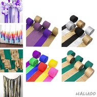 [Haluoo] 6 Rolls Crepe Paper Streamers Backdrop for Anniversary Birthday