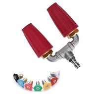 (SDRB) 360° Rotating Turbo Nozzle for Pressure Washer with 1/4In Quick Connect2.5 Orifice Twin Turbo