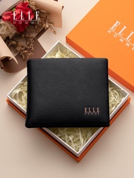ELLE HOMME | กระเป๋าสตางค์หนังแท้สำหรับผู้ชาย แบบใหม่ 2024