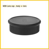 M39 Front Body Cap & Rear Lens Cap Replacement for Universal 39mm Canon Nikon Leica M39 L39 Black Ca