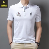 POLO Shirt Lapel Pure Cotton Embroidered Men T-Shirt Tops