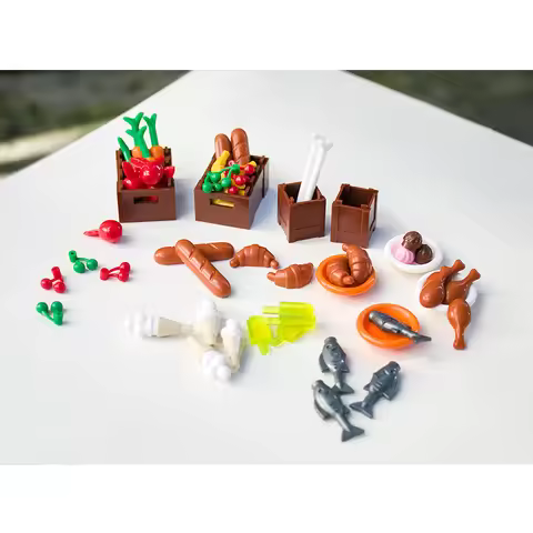 *Food Stuff Pack* DIY enlighten block bricks,Compatible With Lego Assembles Particles