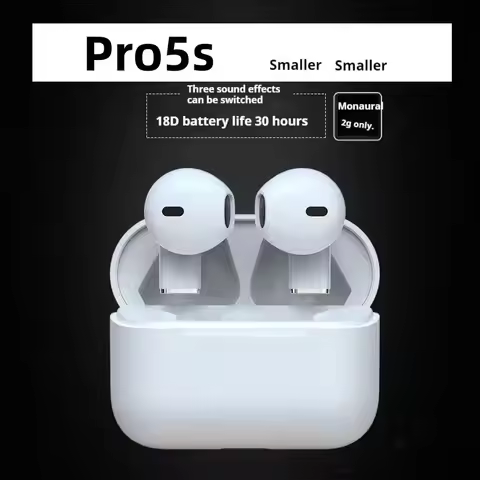Original Pro5S Wireless Earphones TWS Bluetooth Earphones HiFi Miniature Earphones Suitable for Offi