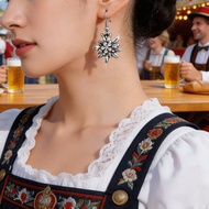 Cross-Border Edelweiss Earrings Beer Festival Light Luxury High-End Niche Earrings German Holiday Ea