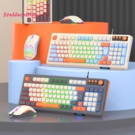 STABLESELLING Keyboard Mouse Set, Luminous Backlight RAIKU T98 Keyboard,   Lighting 98 Key Layout Ra
