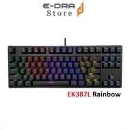 E-DRA EK387L Rainbow LED Mechanical Keyboard (Swicth, Blue / Brown / Red )