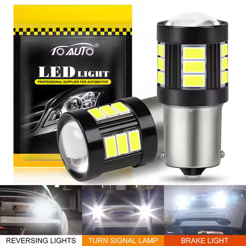 2Pcs 1156 BA15S BAU15S P21W LED Light T20 7443 W21/5W 1157 BAY15D BA15D P21 5W Car DRL Car Light Bul