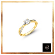 แหวน Diamond แท้ 100% (ไม่แท้ยินดีคืนเงิน) ทองคำแท้ 18K แหวนเพชรหรู (TEERAK) PLATINUM (ทองคำขาว) (แจ้งขนาดทาง IN BOX)