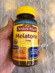 (現貨 120粒) ~Nature Made 褪黑激素 3MG (Nature Made Melatonin) ~到期日: 2024年 10月