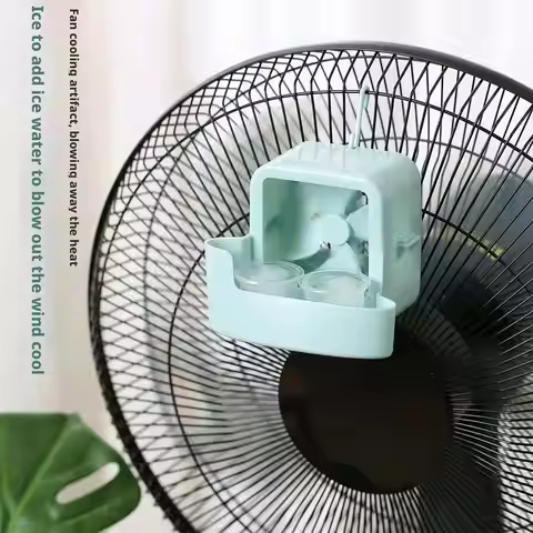 Electric Fan Cooling Storage Box Hanging Fan Cooling Tool With 4 Cup Household Cooling Box Fan Coole