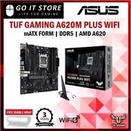 Asus TUF GAMING A620M-PLUS WIFI Motherboard (Micro-ATX, AMD A620 Chipset, Socket AM5, DDR5 memory co