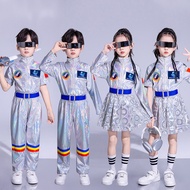 科技感儿童服装机器人未来科技幼儿园小学生宇航员太空服ai演出服Science and technology sense children's clothing robot future science