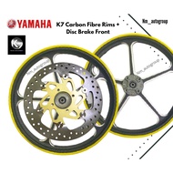 K7RD CARBON FIBRE BLACK SPORT RIM + DISC BRAKE FRONT - Y125Z / Y15Z