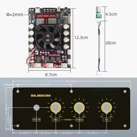 XY-T220H-W 220W*2 Lossless Bluetooth-compatible Audio Amplifier Board Stereo High And Low Frequency