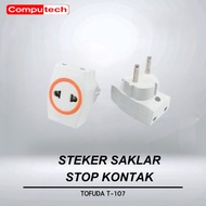 PLUG TOFUDA T-107 MULTI T-PLUG/ SNI 3-HOLE MULTI-PURPOSE PLUG/ extension plug