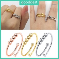 GOO Stainless Steel Decompression Ring Women s Anti-Anxiety Relief Anxiety Open Ring