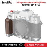 SmallRig X-T50 Retro Cage ด้ามจับไม้รูปตัว L พร้อมขาจับซิลิโคนและ Arca-Swiss และ Cold Shoe Mount สำห