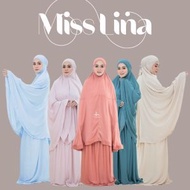 Telekung Travel Ringan Plain Miss Lina by Hanna Mirae