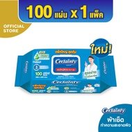 Certainty เซอร์เทนตี้ ผ้าเช็ดทำความสะอาดผิวสำหรับผู้ใหญ่ 100 แผ่น