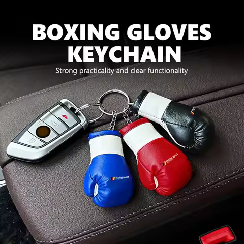 Universal Car Boxing Gloves Keychain 1 Pair Gifts Accessories For BMW M E84 F10 F20 F15 F25 iX iX1 i
