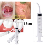 ไซริงค์ปลายโค้ง กำจัดนิ่วทอนซิล tonsil stone หลอดฉีดน้ำปลายโค้ง Dental irrigation syringe ไซริงค์ปลายโค้ง ทันตกรรม ความจุ 12 มล.