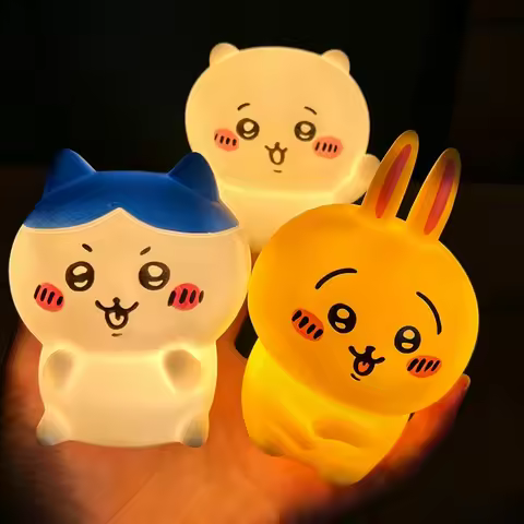 Chiika Night Light Cartoon Glowing Lamp Bedside Sleeping Light Desktop Home Decorations Light Cute G