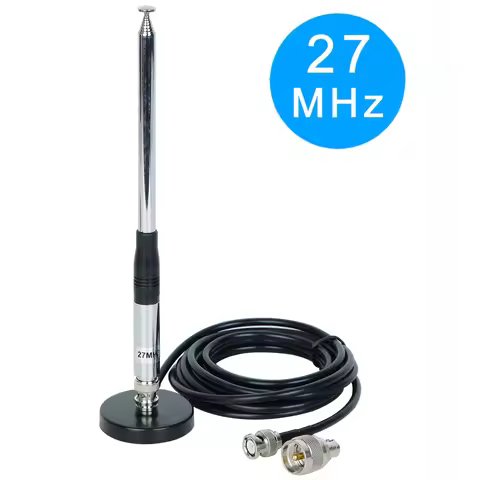 ABBREE 27Mhz BNC/PL259 Retractable/Telescopic 23/130cm Antenna Compatible with Uniden President Anyt