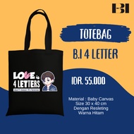 Bi 4 LETTER TOTEBAG BLACK