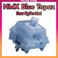 [Combo of 10] HMX Blue Topaz Linear Switch mechanical keyboard HMX Prelube switch Polabe Store