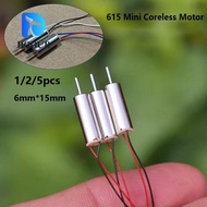 DOOURPH 1/2/5pcs Coreless Motor, 615 Mini 615 Tiny Hollow Cup Engine Motor, High Speed DC 4.2V 0.12 